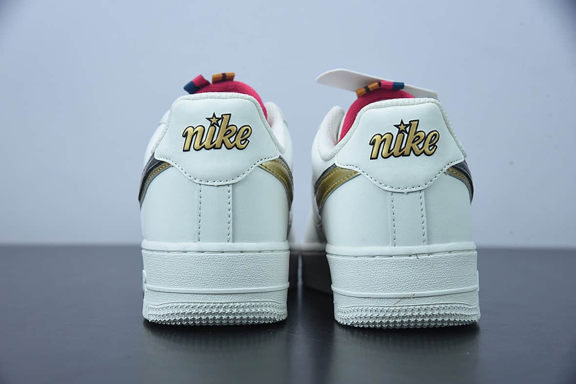 耐克 Nike Air Force 1 “Double Swoosh” 灰金双钩空军一号百搭运动板鞋纯原版本 货号：DH9595-001