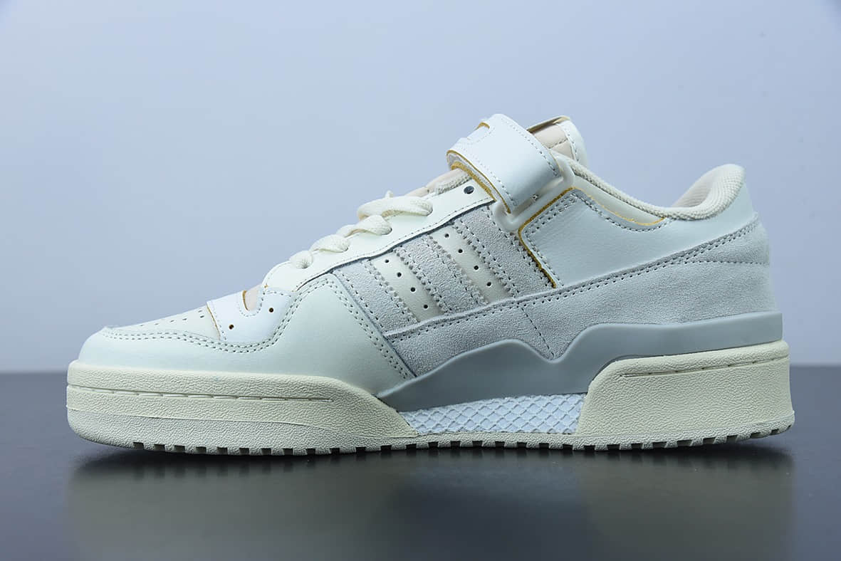 阿迪达斯 Adidas BAD BUNNY FORUM 米白灰低帮百搭潮流休闲运动板鞋纯原版本 货号：GX4577