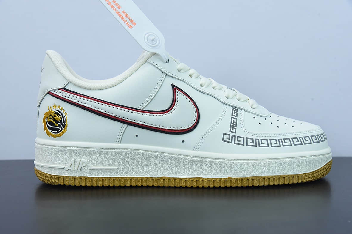 耐克Nike Air Force 1 '07 Low 中国龙中国男篮限定款空军一号低帮休闲板鞋纯原版本 货号：CH9686-668