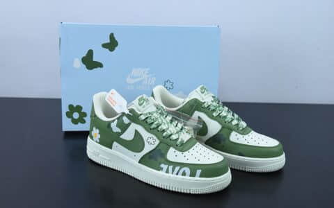 耐克Nike Air Force 1 Low’07 橄榄绿配色二次元主题空军一号低帮休闲板鞋纯原版本 货号：CW2288-662