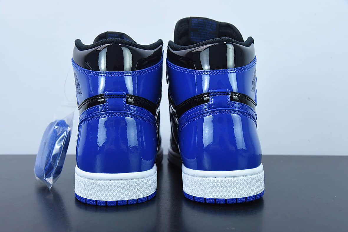 乔丹Air Jordan 1 Retro High OG黑蓝漆皮2.0高帮篮球鞋纯原版本 货号：555088-404