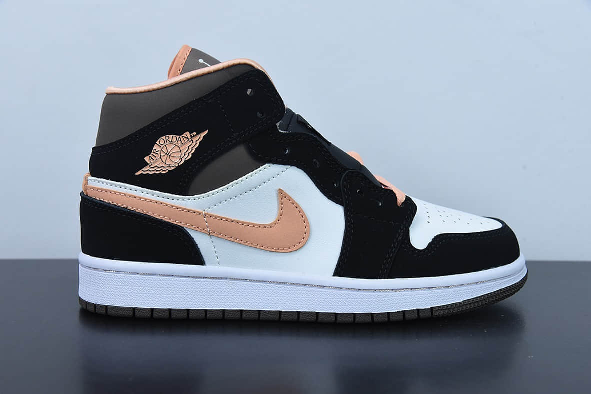 乔丹Air Jordan AJ1 Mid “Apricot Agate” 蜜桃摩卡中帮篮球鞋纯原版本 货号：DH0210-100