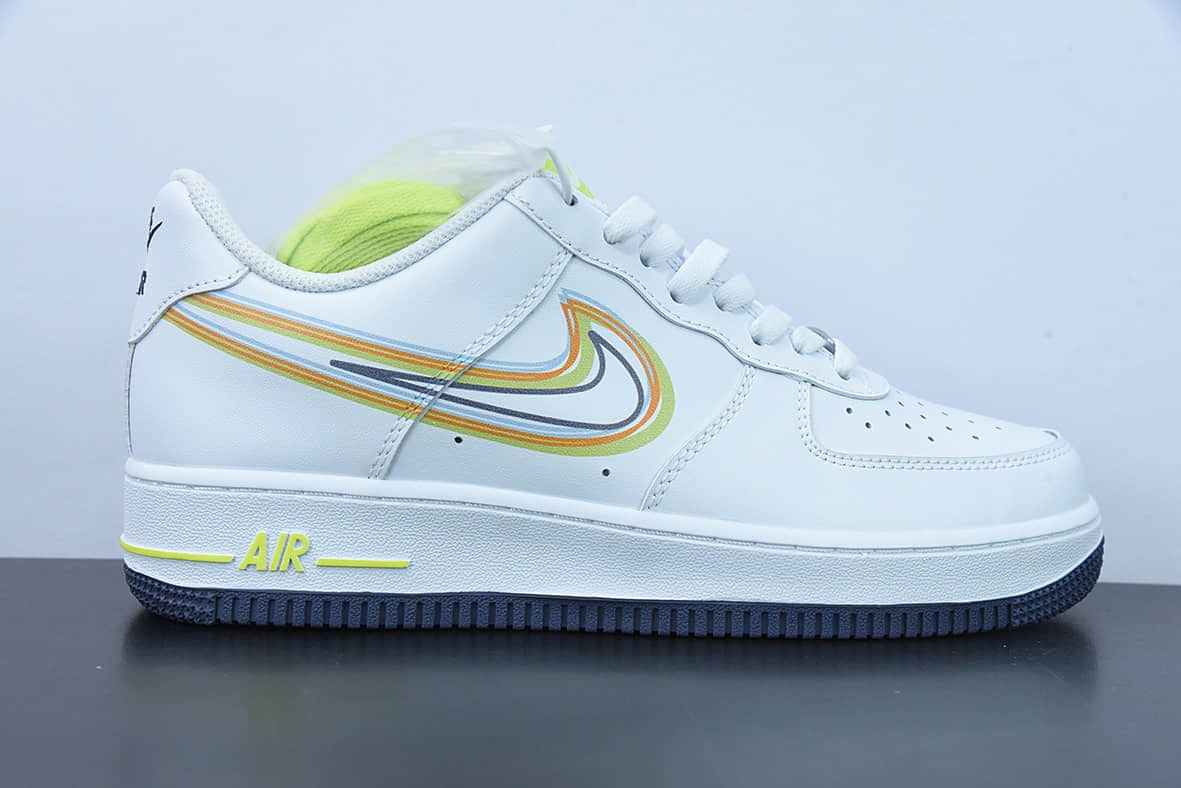 耐克Nike Air Force 1 '07 Low “多彩叠勾”空军一号低帮休闲板鞋纯原版本 货号：BS8871-901