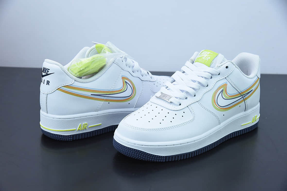 耐克Nike Air Force 1 '07 Low “多彩叠勾”空军一号低帮休闲板鞋纯原版本 货号：BS8871-901