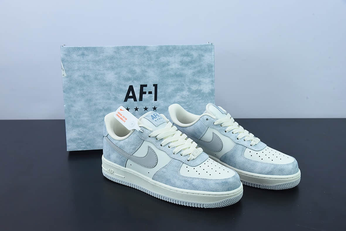 耐克Nike Air Force 1 Low ’07 岩石蓝配色空军一号低帮休闲板鞋纯原版本 货号：CL5568-663