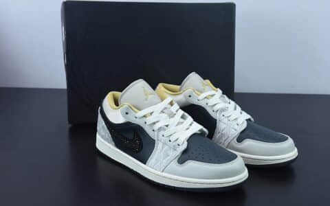 乔丹Air Jordan 1 Low AJ1 乔1黑灰绸缎低帮文化篮球鞋纯原版本 货号：DV1762-001