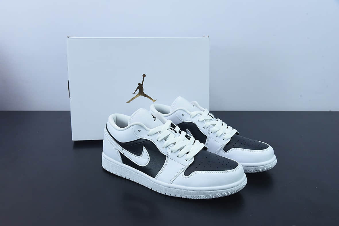 乔丹Air Jordan 1 Low Panda 反转白黑熊猫低帮休闲板鞋纯原版本 货号：DC0774-100