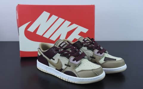 耐克Nike Dunk Scrap 米棕拼接低帮休闲板鞋纯原版本 货号：DH7450-100