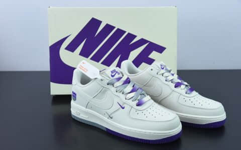 耐克Nike Air Force 1 Low '07 “米灰紫”萨克拉门托国王队城市限定空军一号低帮休闲板鞋纯原版本 货号：NK6928-205