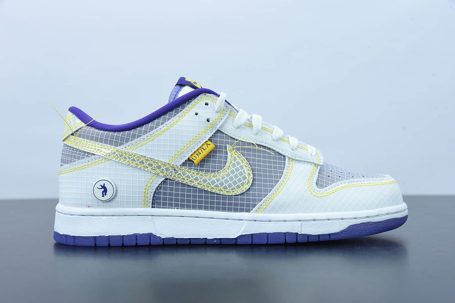 耐克Nike Union x Nk Dunk Low Union紫金湖人缝线网面网格联名款低帮休闲板鞋纯原版本 货号：DJ9649-500