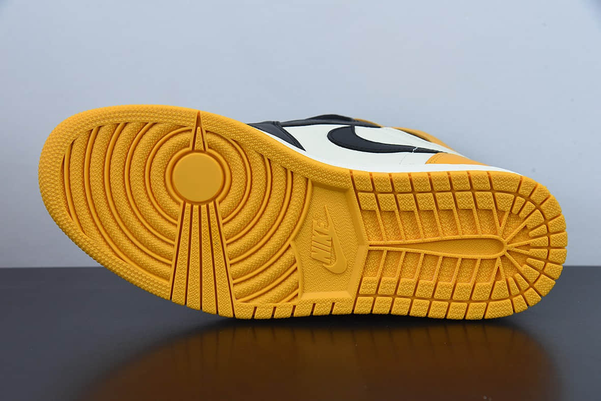 乔丹Air Jordan 1 High OG  Yellow Toe  黑黄脚趾高帮篮球鞋纯原版本 货号：555088-711