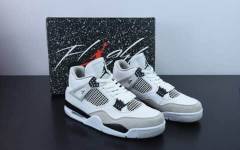 乔丹Air Jordan 4 Retro  Military Black AJ4乔4灰白黑男子文化篮球鞋纯原版本 货号：DDH6927-111