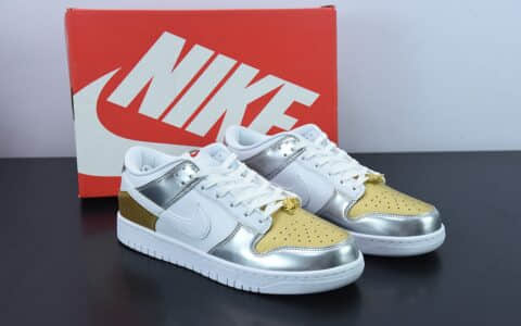 耐克Nike Dunk SB Low Metallict 金银白 SB扣篮系列低帮休闲运动滑板鞋纯原版本 货号：DH4403-700