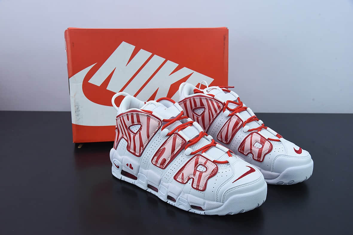耐克Nike Air More Uptempo情人节限定皮蓬初代系列经典高街百搭休闲运动篮球鞋纯原版本 货号：921948-102