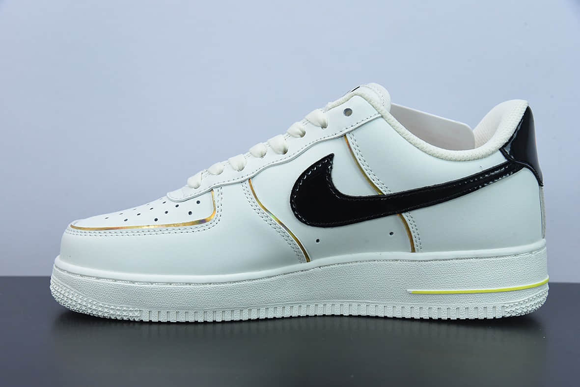 耐克Nike Air Force 1 Low 金边炫彩空军一号低帮休闲板鞋纯原版本 货号：ZX9856-599