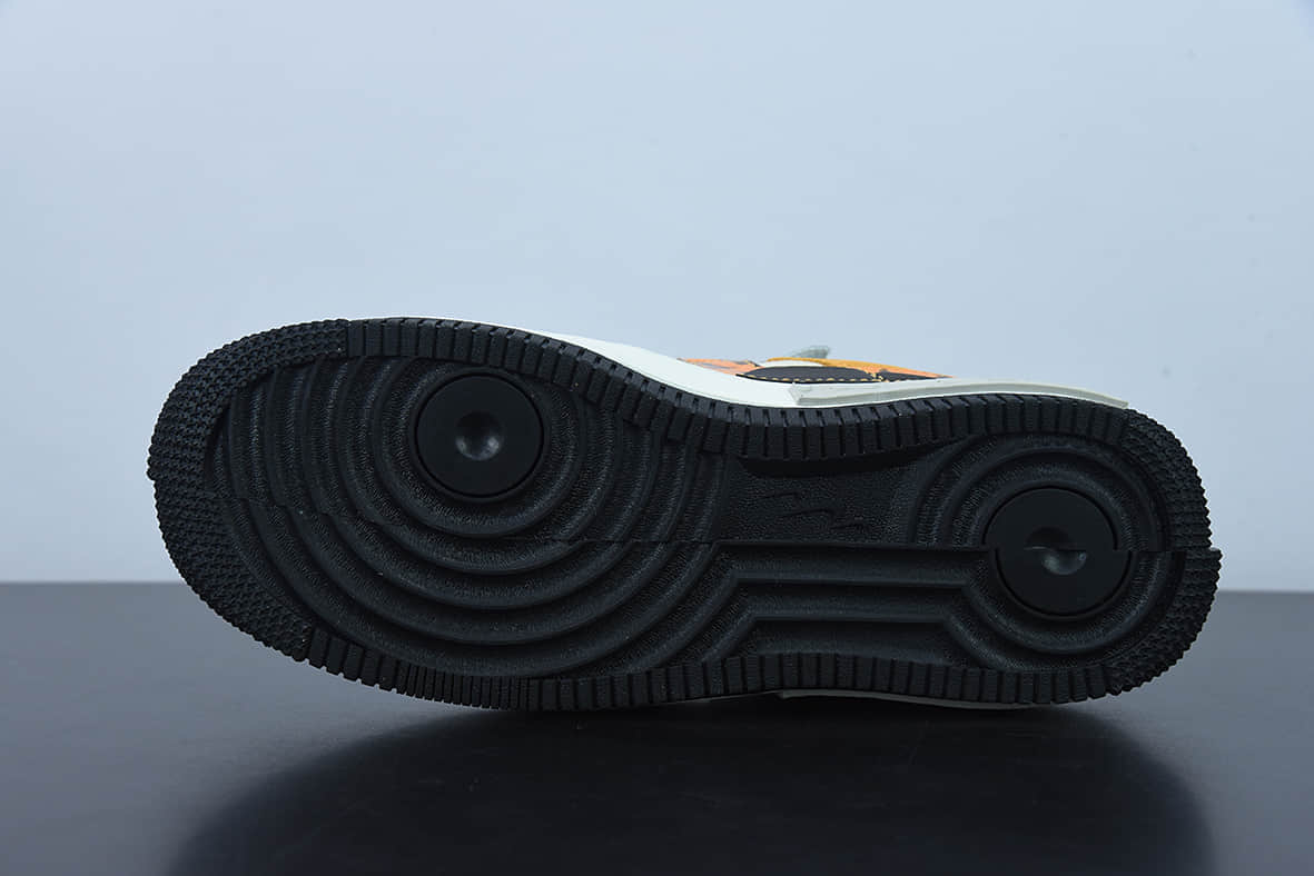 耐克Nike Air Force 1 Low 厚底皮革白灰黄空军一号低帮运动休闲板鞋纯原版本 货号：DR0151-001