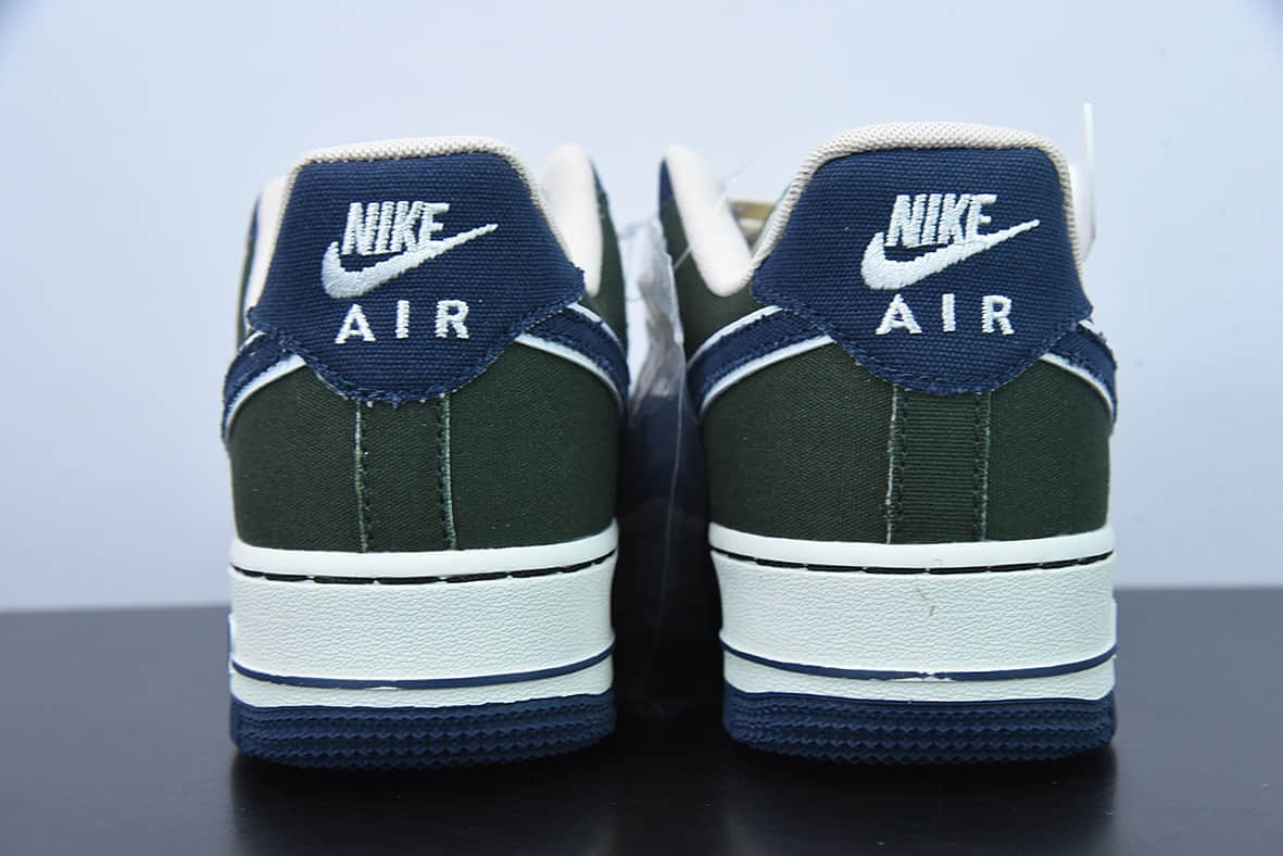 耐克NIke Air Force 1 '07 米绿蓝3M反光空军一号低帮休闲板鞋纯原版本 货号：315122-661