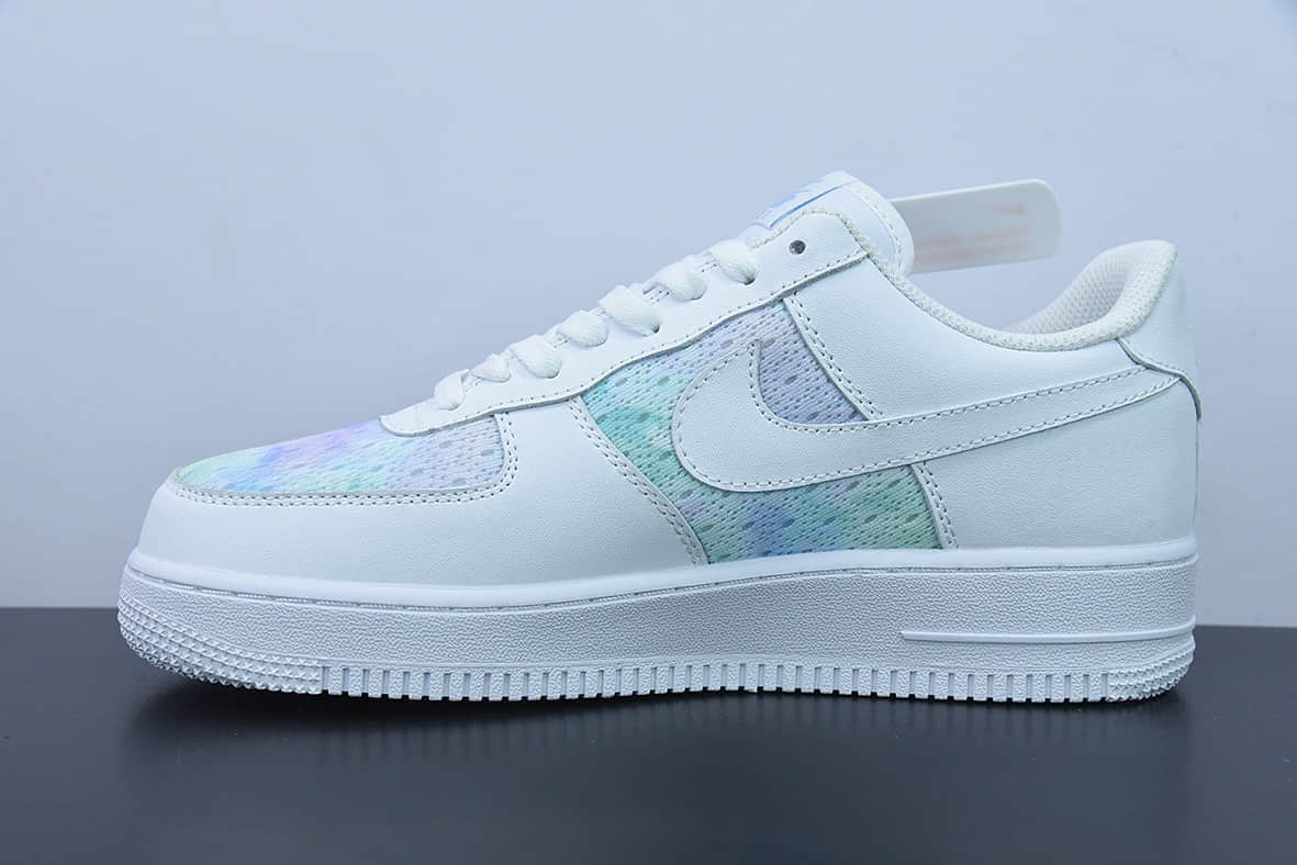 耐克Nike Air Force 1 AF1白紫扎染薰衣草紫渐变空军一号低帮休闲板鞋纯原版本 货号：CH3512-003