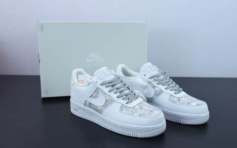 耐克Nike Air Force 1 AF1 白灰扎染满天星空军一号低帮休闲板鞋纯原版本 货号：CH3512-004