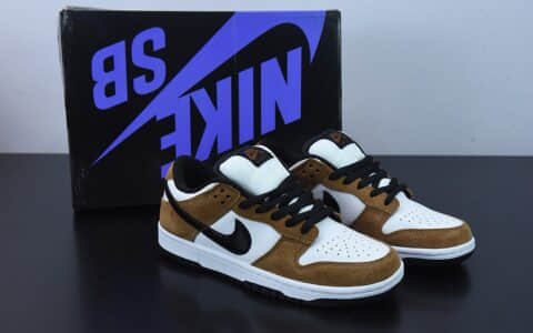 耐克Nike SB Dunk Low SPTrail End Brown翻毛棕白黑蛇纹扣篮系列低帮休闲运动滑板板鞋纯原版本 货号：304292-102