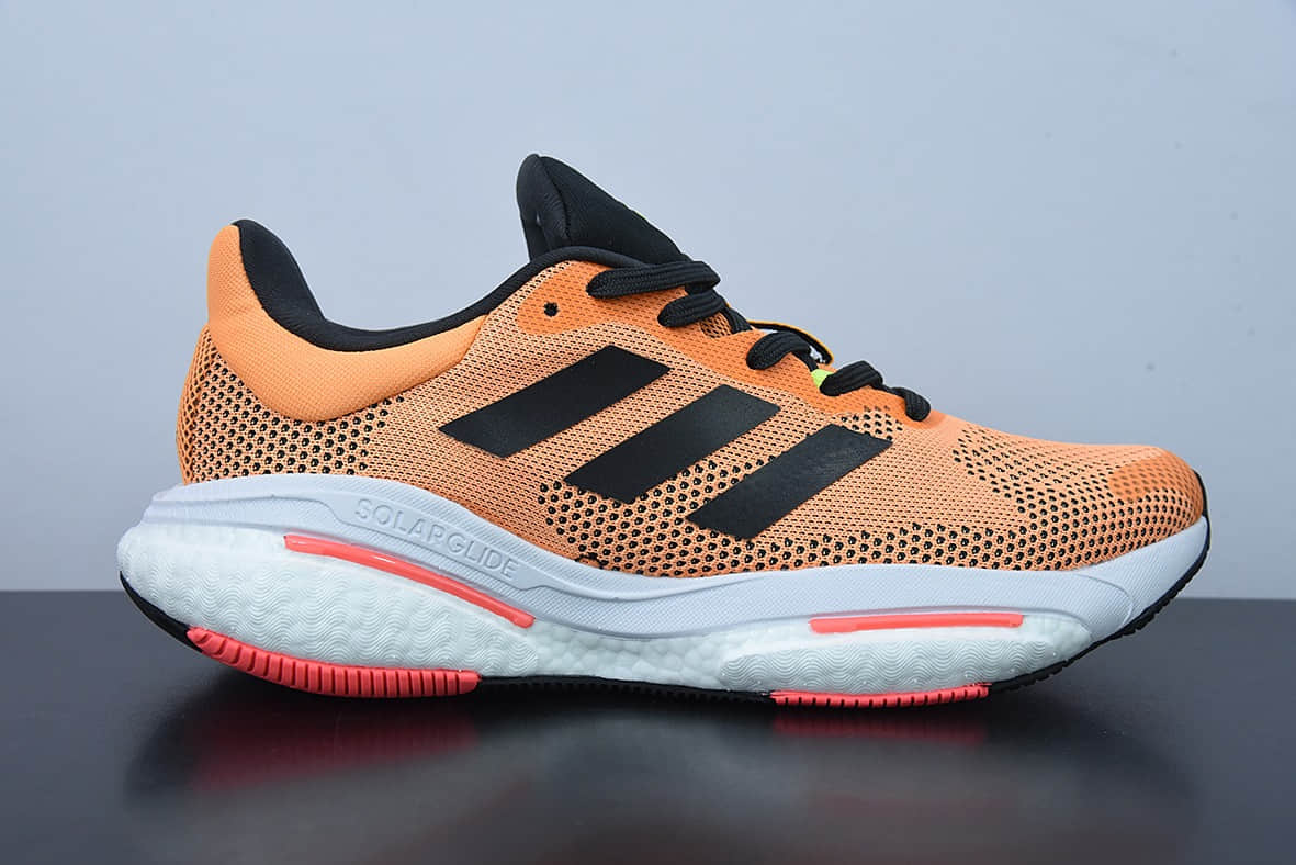 阿迪达斯Adidas Solar Glide 5 橙黄爆米花大底复古跑鞋纯原版本 货号： GX5470