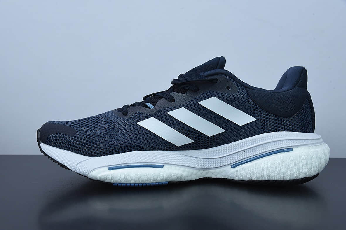 阿迪达斯Adidas Solar Glide 5 藏青蓝爆米花大底复古跑鞋纯原版本 货号：GX5470