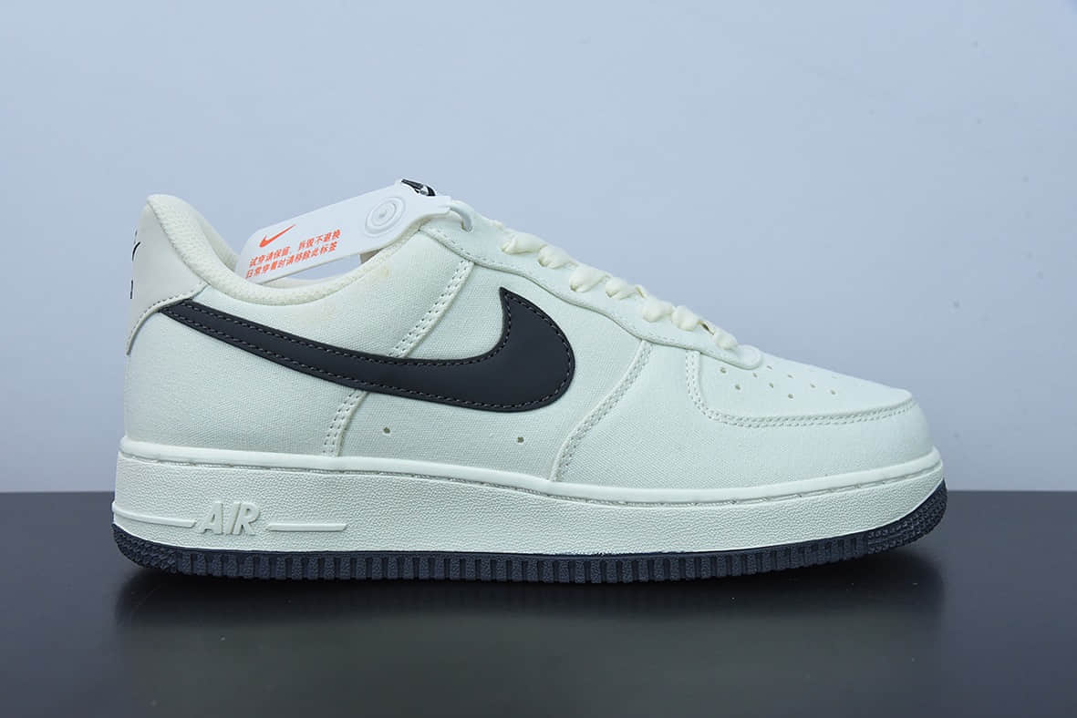 耐克NIke Air Force 1 '07 米深灰3M反光版空军一号低帮休闲板鞋纯原版本 货号：DG2296-007