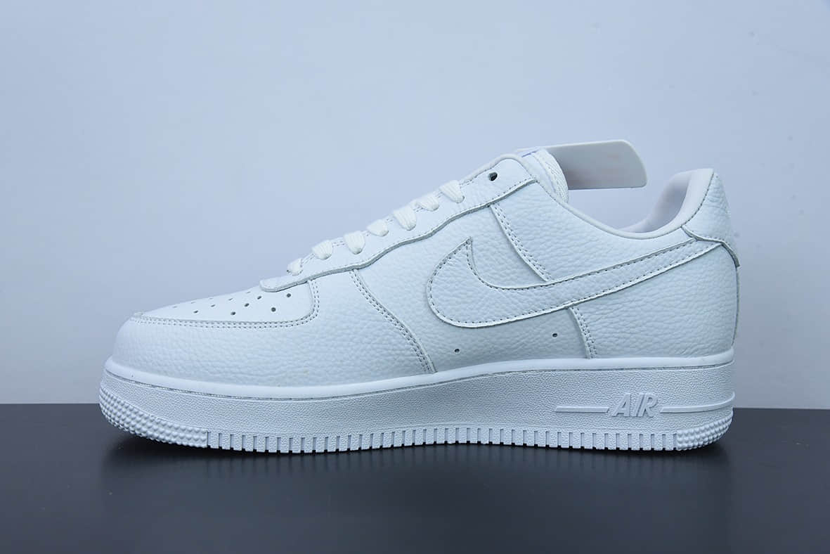 耐克Air Force 1 07 low空军一号全白荔枝纹低帮板鞋纯原版本 货号：CZ8065-100