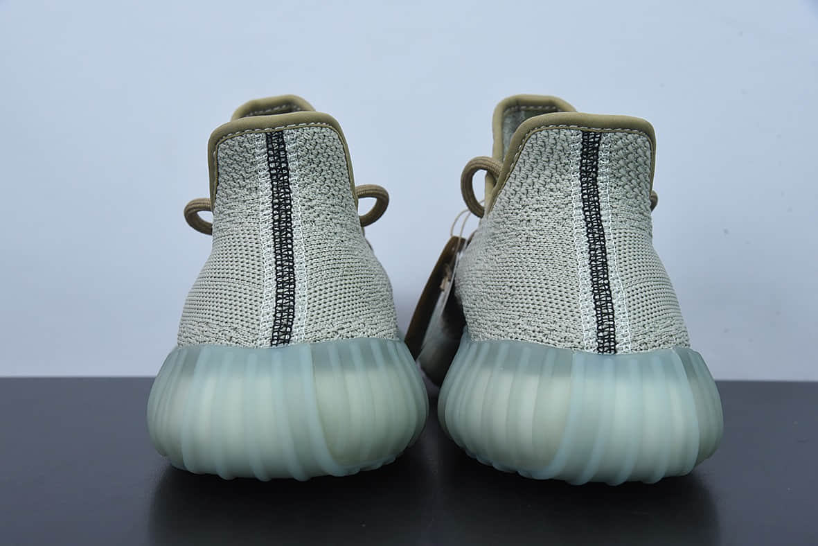 阿迪达斯Adidas BOOST yeezy 350 V2 椰子2.0系列棕绿配色巴斯夫跑鞋纯原版本 货号：FZ1268