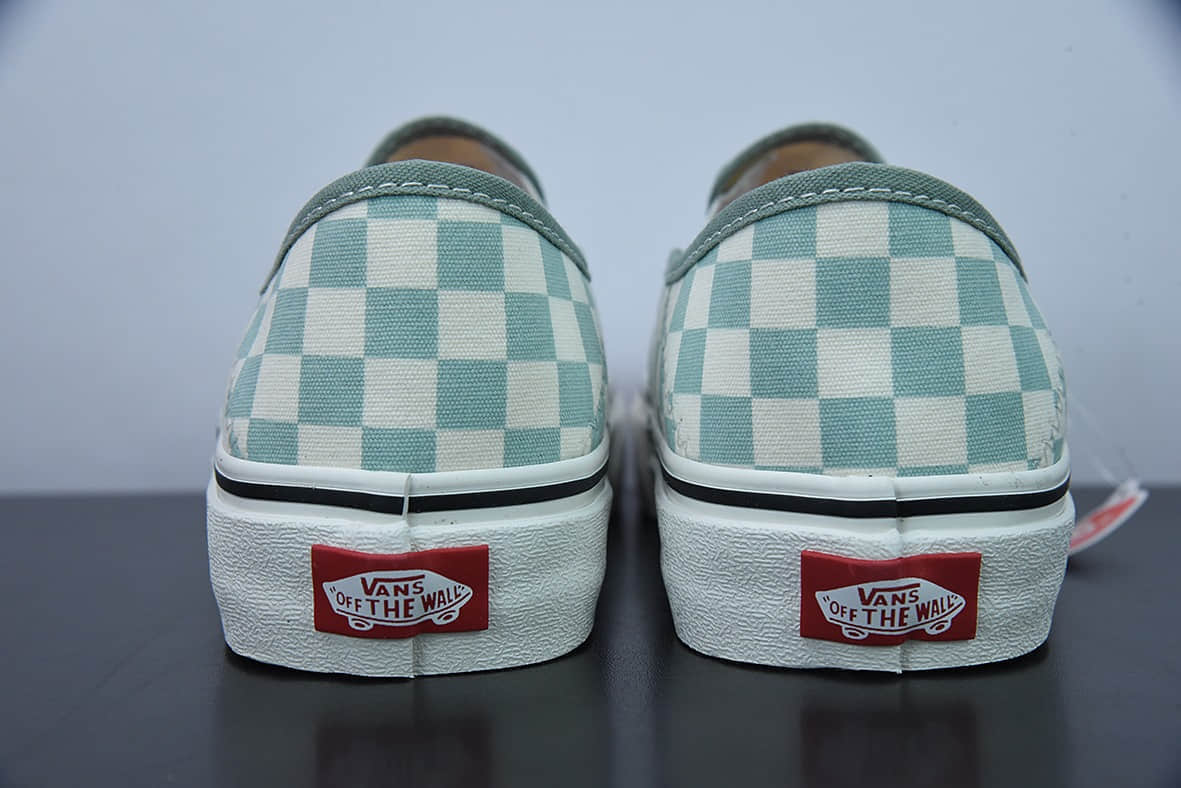 万斯Vans Slip-On奶绿色棋盘格日系复古男女鞋帆布鞋纯原版本 货号：VN0A5HYQB80