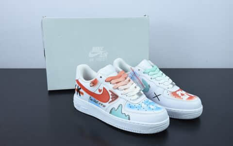 耐克Nike Air Force 1 Low’07 小丑涂鸦配色二次元主题空军一号低帮休闲板鞋纯原版本 货号：CW2288-111