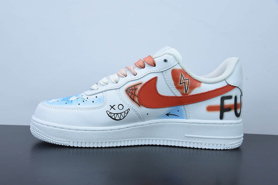 耐克Nike Air Force 1 Low’07 小丑涂鸦配色二次元主题空军一号低帮休闲板鞋纯原版本 货号：CW2288-111