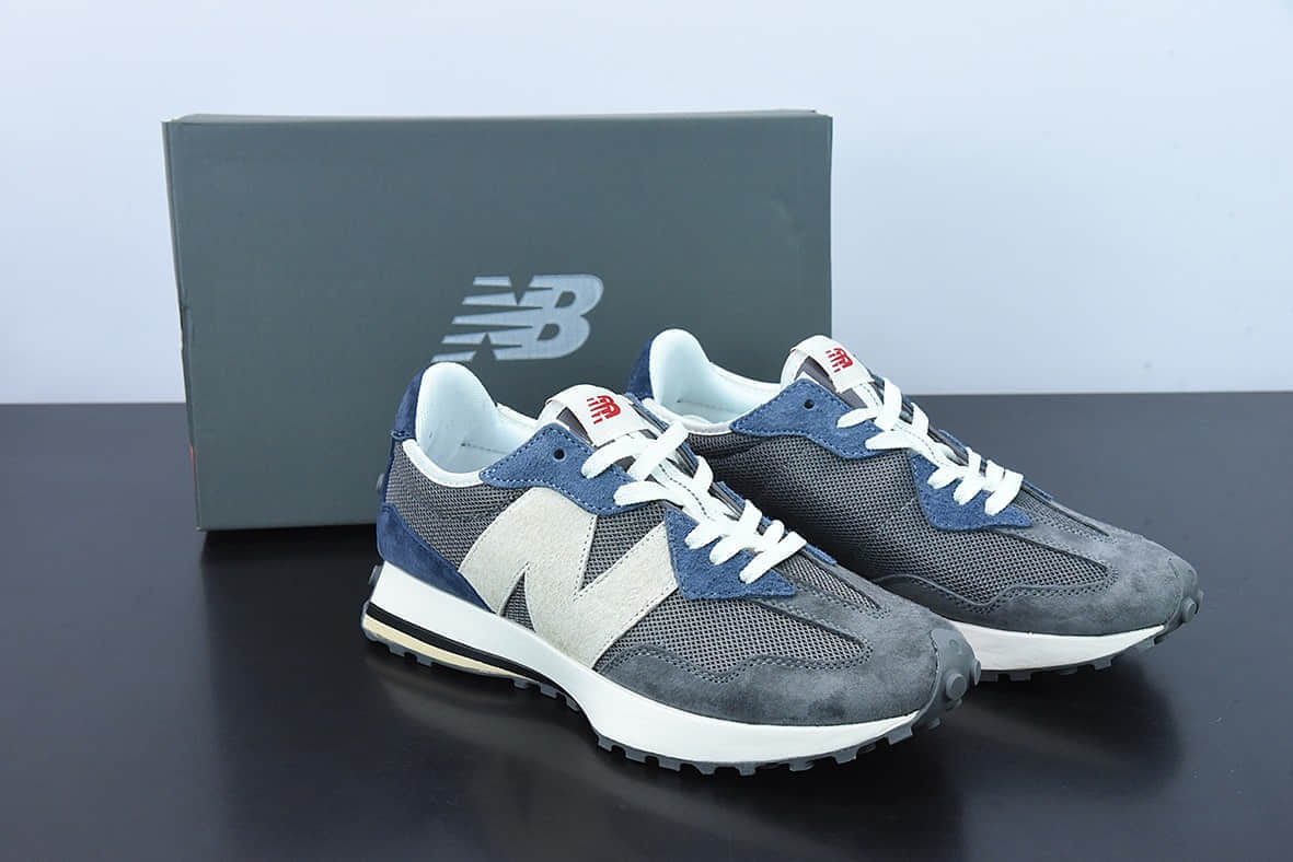 新百伦New Balance MS327系列灰蓝复古休闲运动慢跑鞋纯原版本 货号：MS327MD