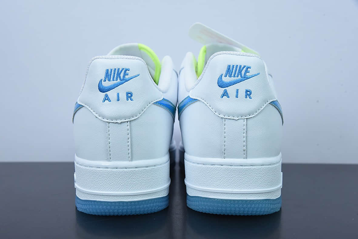 耐克Nike Air Force 1 Low '07 白蓝黄渐变冰柠檬配色空军一号低帮休闲板鞋纯原版本 货号：TO1232-111