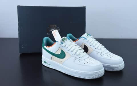 耐克Nike Air Force 1 Low 白绿勾空军一号低帮运动休闲板鞋纯原版本 货号：DM0109-100