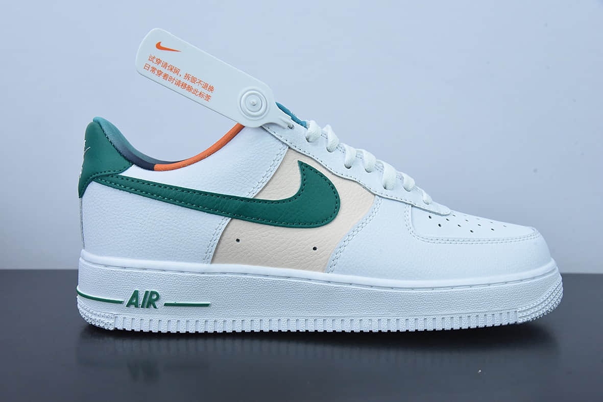 耐克Nike Air Force 1 Low 白绿勾空军一号低帮运动休闲板鞋纯原版本 货号：DM0109-100