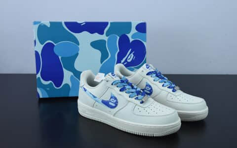 耐克Nike Air Force 1 浅深蓝白空军一号低帮休闲运动板鞋纯原版本货号：AA1356-116