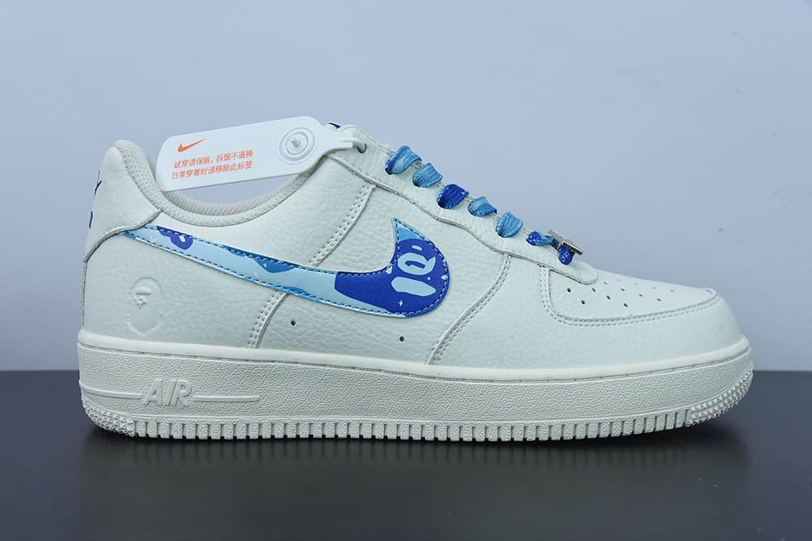 耐克Nike Air Force 1 浅深蓝白空军一号低帮休闲运动板鞋纯原版本货号：AA1356-116