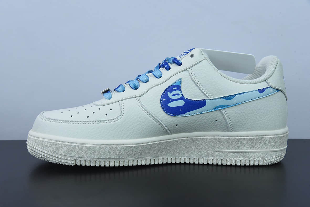 耐克Nike Air Force 1 浅深蓝白空军一号低帮休闲运动板鞋纯原版本货号：AA1356-116