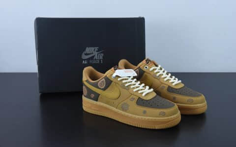 耐克Nike Air Force 1 小麦腰果花空军一号低帮休闲运动板鞋纯原版本 货号：CJ9179-200