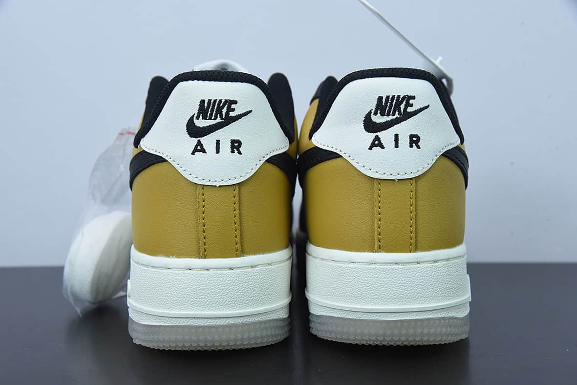 耐克Nike Air Force 1’07 Low生胶底黑黄空军一号低帮休闲板鞋纯原版本 货号：CJ8899-111