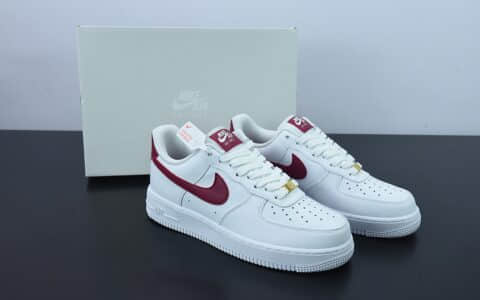 耐克Nike Air Force 1 07 白酒红空军一号低帮休闲板鞋纯原版本 货号：315115-154