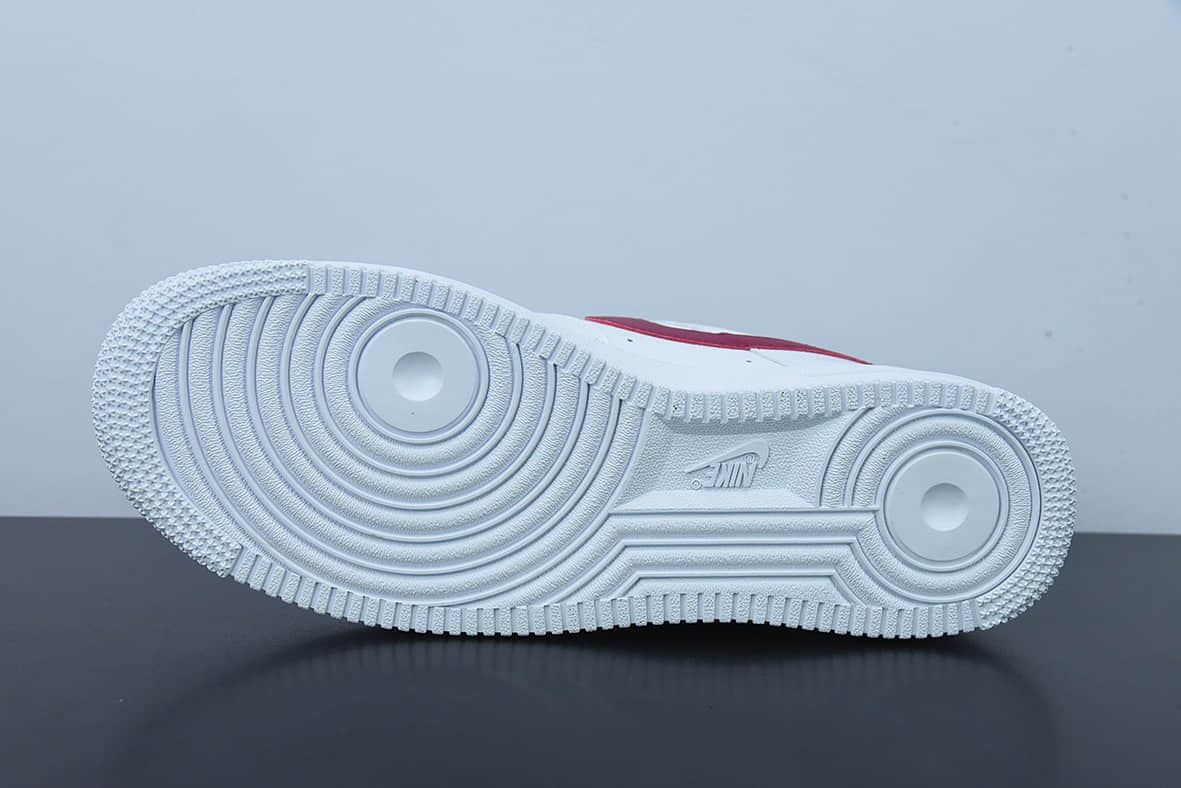 耐克Nike Air Force 1 07 白酒红空军一号低帮休闲板鞋纯原版本 货号：315115-154