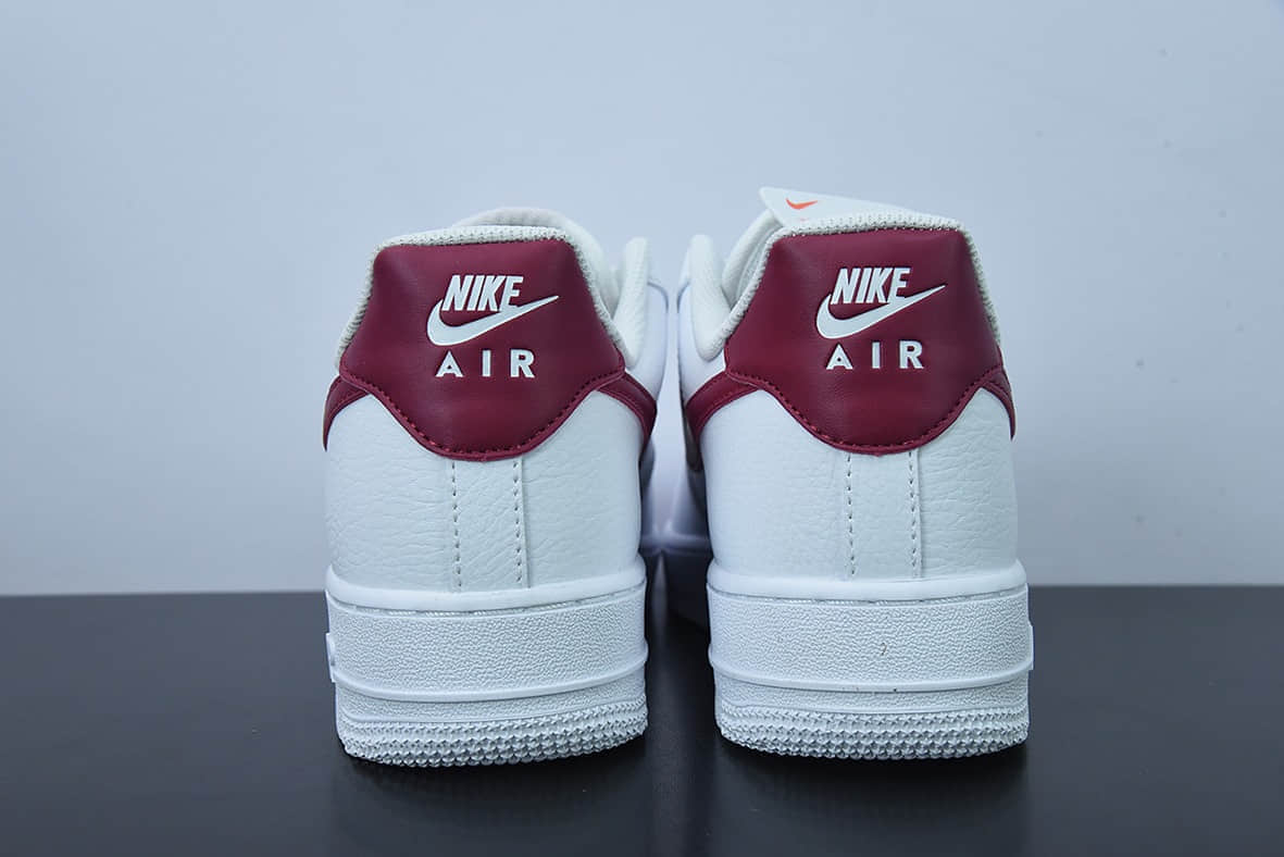 耐克Nike Air Force 1 07 白酒红空军一号低帮休闲板鞋纯原版本 货号：315115-154