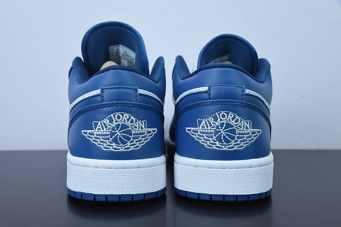 乔丹Air Jordan 1 LowMarina BlueAJ1白蓝复古篮球鞋纯原版本 货号：DC0774-114