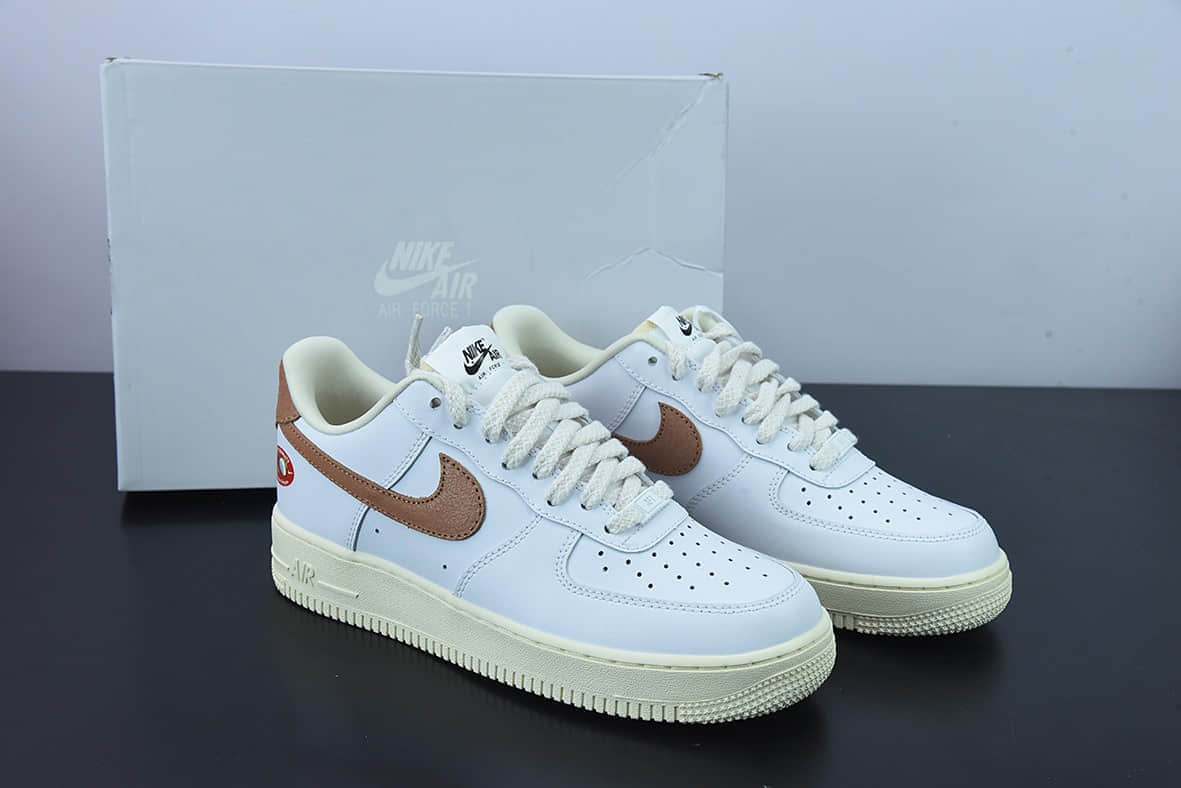 耐克Nike Air Force 1 奶白棕椰子空军一号低帮休闲运动板鞋纯原版本 货号：DJ9943-101