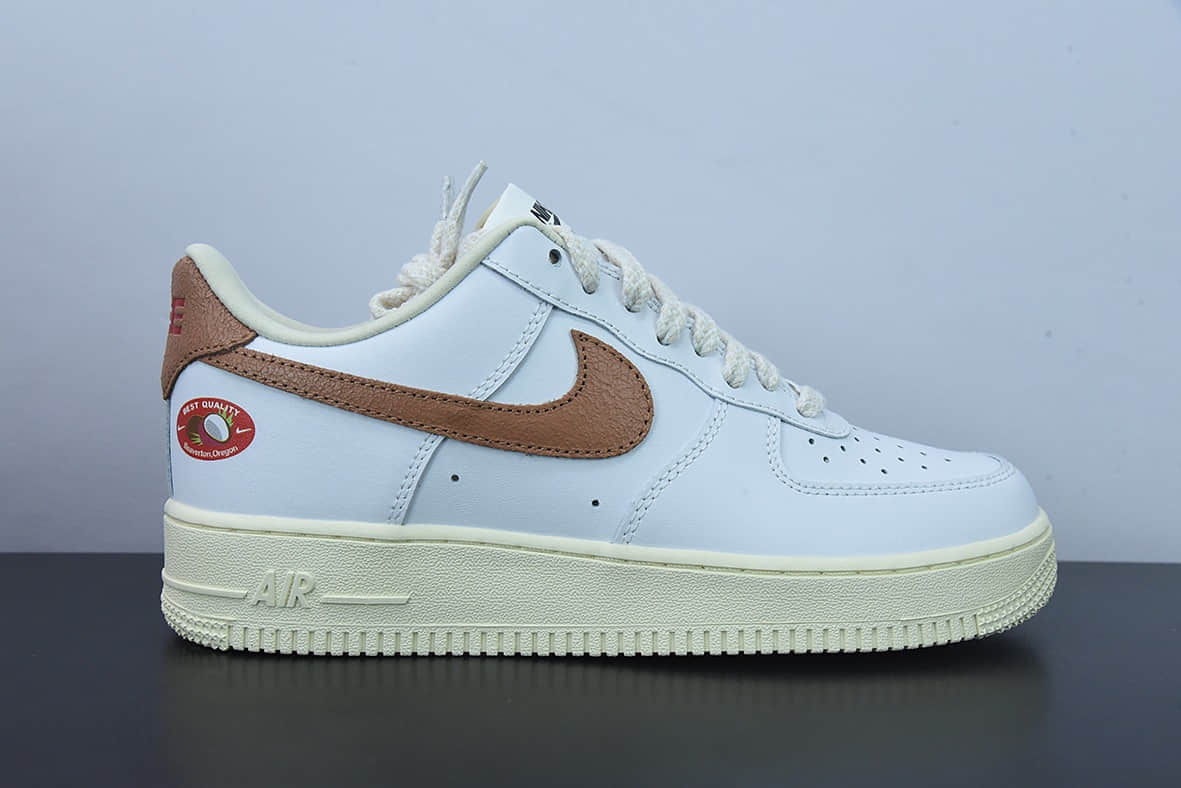 耐克Nike Air Force 1 奶白棕椰子空军一号低帮休闲运动板鞋纯原版本 货号：DJ9943-101