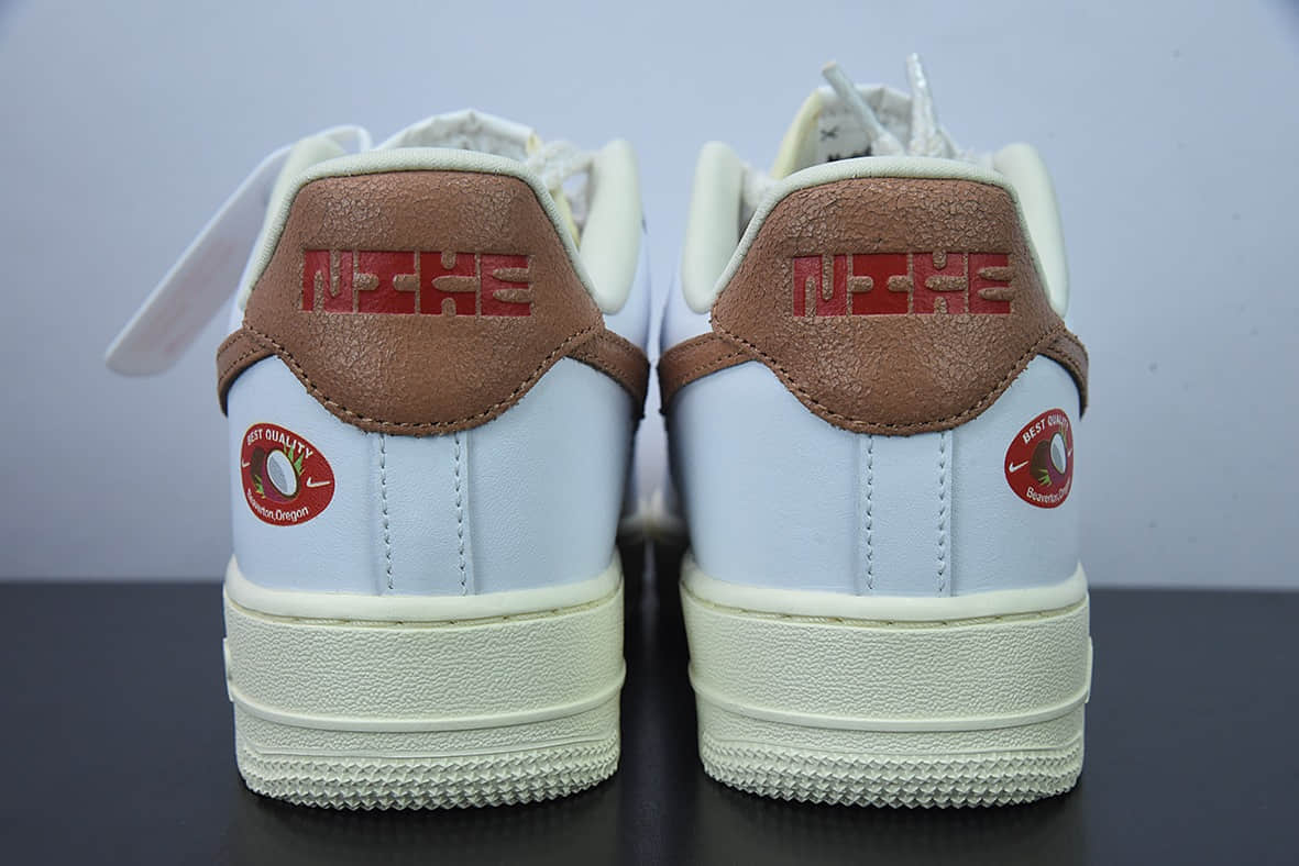 耐克Nike Air Force 1 奶白棕椰子空军一号低帮休闲运动板鞋纯原版本 货号：DJ9943-101