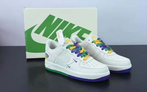 耐克Nike Air Force 1 “新奥尔良鹈鹕队白紫绿” 空军一号低帮休闲运动板鞋纯原版本 货号：TF8896-303