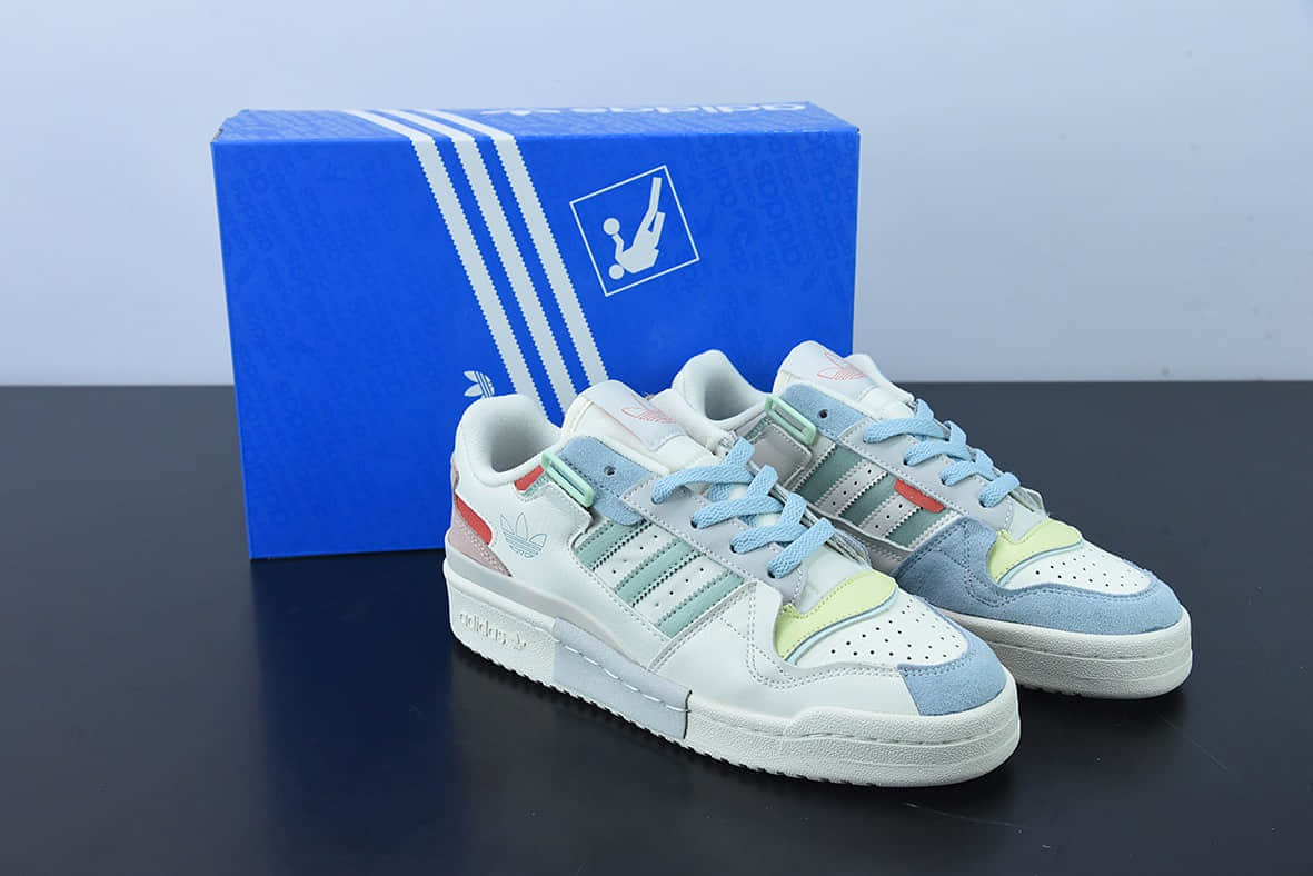 阿迪达斯Adidas Forum 84 Low OG白蓝粉低帮百搭潮流休闲运动板鞋纯原版本 货号：GX4587
